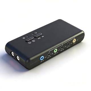 Ticfox Scheda audio esterna USB 7.1 a 8 canali USB Soundbox esterno digitale compatibile con 12 Mbps, suono surround dinamico 3D, compatibile con PC laptop desktop (nero)