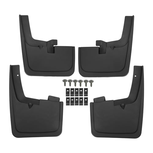 Image of Motoforti Car Mud Flaps, Splash Guards, for Ford F-150 2015-2020, Plastci, with Screw, Black, 1 Set