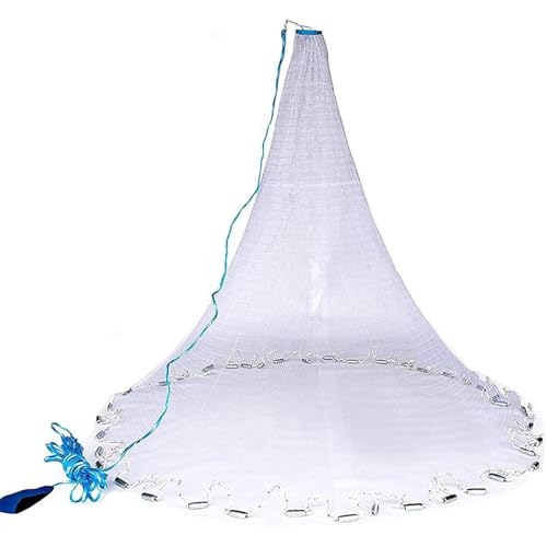 Angelnetz Wurfnetz zum Fischen Monofilament Handwurf Fishnets...