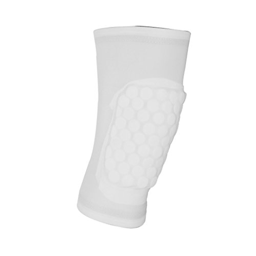 LOOM TREE Sports Honeycomb Antislip Basketball Knee Pad Sleeve Protect Gear White S | Team Sports | Basketball | Clothing, Shoes & Accessories | Protective Gear