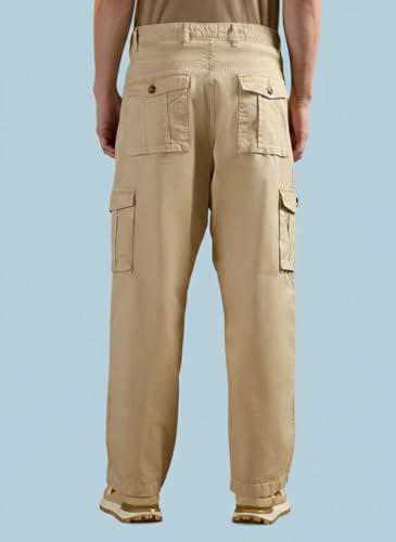 Image of Vogaan Men's Cotton Cargo Pants | Casual Trousers for Men | Comfortable Lower for Men | Breathable Pants with 6 Pockets