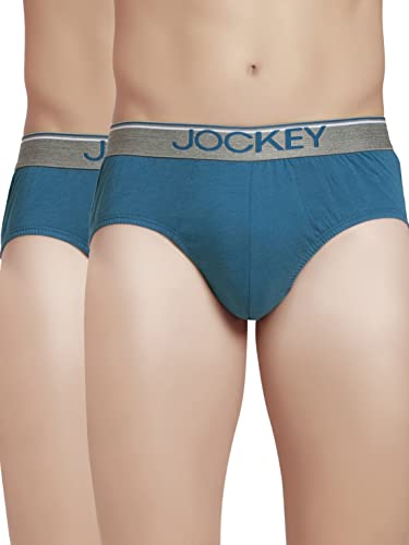 Image of Jockey 8037 Men's Super Combed Cotton Solid Brief with Ultrasoft Waistband (Pack of 2)