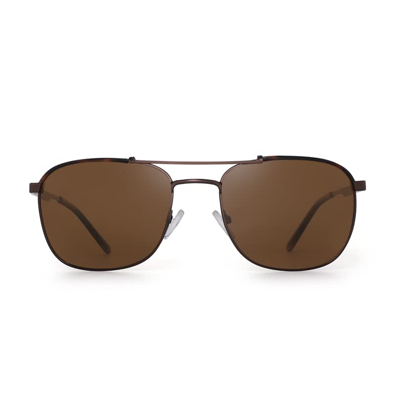RADARMen's Square Metal Polarized Sunglasses