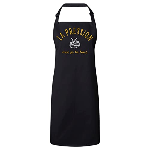 Tablier cuisine premium bière pinte la pression je la bois vêtement protection humour bar