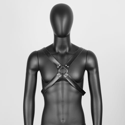Men's Cage Chest Strap Leather Bra Body Harness for Punk Festival Adjustable Accessory Rave Dance Waist Rock Belt Costumes2