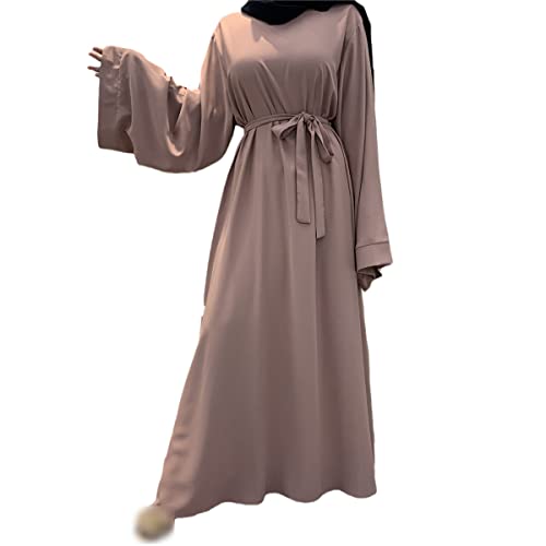 Abaya Dubaï et robe hijab rose de taille XXL pour femme musulmane