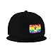 Rainbow LGBTQ Pride Love is Love French Bulldog Dog Fashion Flat Brim Sun Hat Unisex Outdoor Baseball Cap63