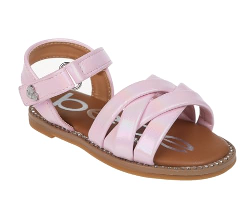 Image of bebe Girls' Sandals - Trendy Flat Designs with Rhinestones, Puffy Straps, Embossed Details and Charms for Toddlers /Little Kids /Big Kids