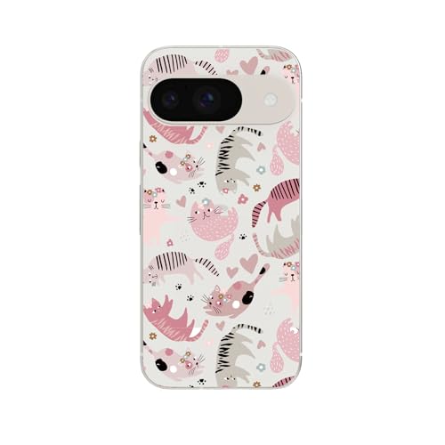 Peachy Life GG 10 Case Pink Cats TPU Clear Cover