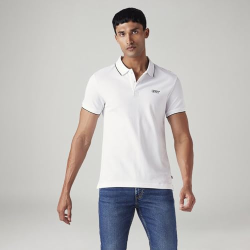 Image of Men's Solid Slim Fit Polo T-Shirt