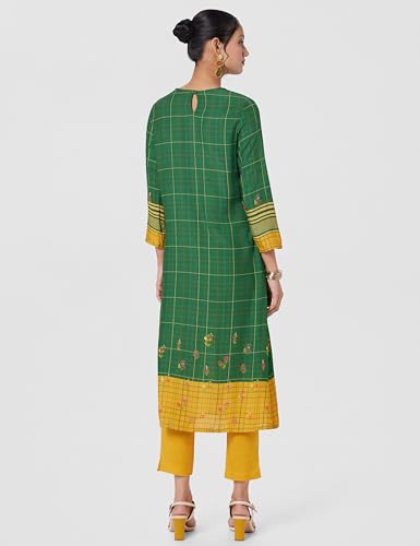 Image of BIBA Women Rayon Asymmetric Printed Suit Set