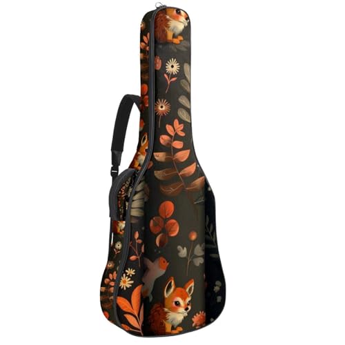 Sac de transport pour guitare acoustique élégant motif jungle chic