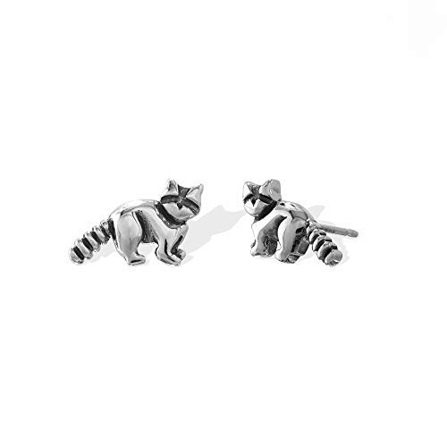 Boma Jewelry Sterling Silver Raccoon Stud Earrings2