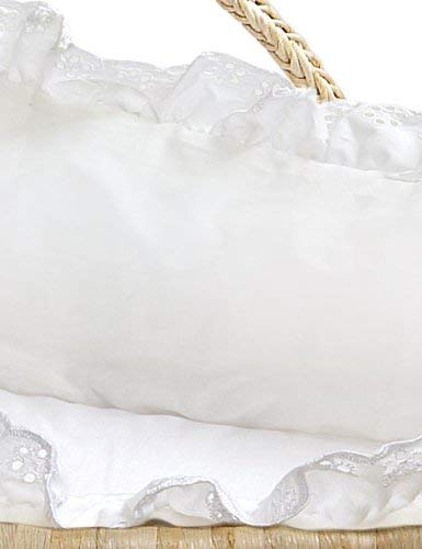 Hooded Baby Moses Basket with Liner, Sheet, and Pad