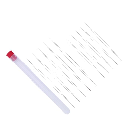 HOODANCOS 10pcs Beading Needles Kit Threaders Set Storage Bottle Metal Material for Jewelry Making Embroidery Crocheting and Sewing