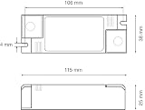 illuburg Transformator LED 500mA stały prąd 8 W - 20 W bez migotania Zasilacz