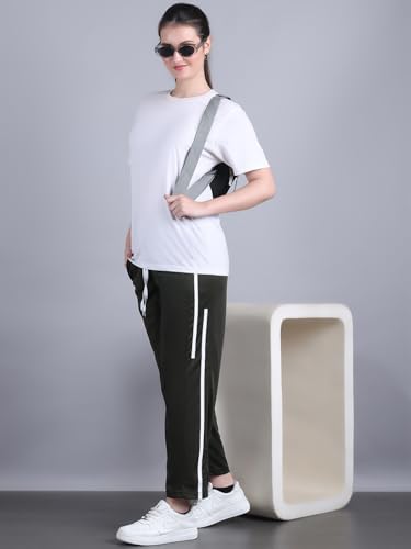 Image of Mack Jonney Striped | Relaxed Fit | Polyster Lycra Trackpant for Women-M01