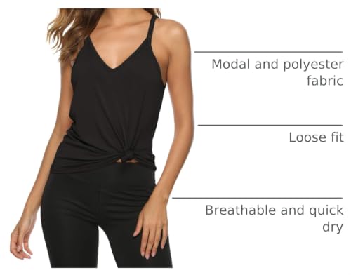 Image of LEXISLOVE Womens Workout Shirts Sexy Open Back Activewear Workout Clothes Sports Yoga Tank Tops