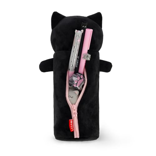 LEGAMI - Super weiches Federmäppchen, Kitty-Motiv, weiches Federmäppchen, Karton mit Malvorlage inklusive, 100% Polyester, Super Soft Pencil Case.
