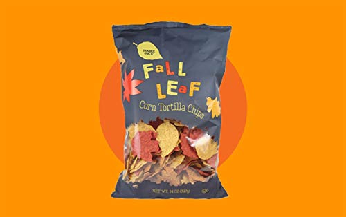 Trader Joe\'s Fall Leaf Colorful Autumn Festive Corn Tortilla Chips - 2 Pck (28 oz)
