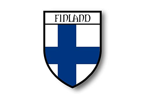 Akachafactory Autocollant Sticker Voiture Moto Blason Ville Drapeau Finlande finlandais
