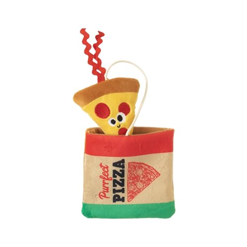 Mad Cat Purrfect Pizza Hide-A-Toy, Catnip + silvervine cat Toy, 2 Toys in 1, for Cats of All Ages