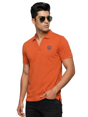 Image of Veirdo Men's Stylish Polo T-Shirt with Chest Pocket Print, Regular Fit Half Sleeve Casual Wear, Solid Summer Fashion for Office, Travel & Outings (S-2XL)