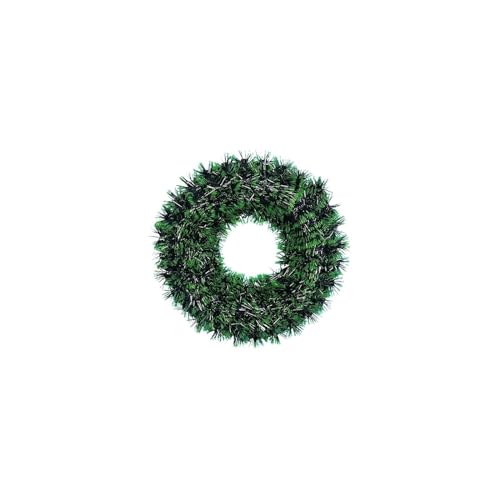 Décorations extérieures de Noël 2pc : couronne de Noël verte et pendentif d'hôtel