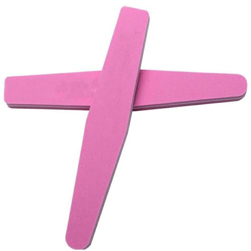 Healeved 10Pcs Rhombus Nail File Double Sided Sponge Buffer for Natural False Nails Safe Manicure Tool for Nail Art Polish Removal Random Colors