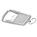 ACOGEDO 50 Stück Bier-Flaschenöffner, Schlüsselanhänger, Transparentes Acryl-Metall, Multifunktional, Tragbar, Flach, für Getränke, Schlüsselanhänger. Seine Konstruktion Ist Ein Stilvoller Öffner,