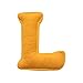 Almohada con Forma de Letra A-Z de Terciopelo Suave cojín Inicial Alfabeto Decorativo Tiro Amarillo Funda de Almohada decoración del hogar