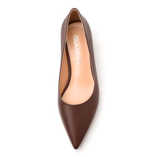 Women's Low Kitten Heels Pointed Toe Slip On Fashion Solid Pumps Womens Shoes for Daily Wedding Working3