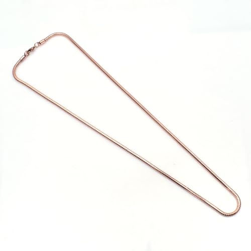 Silver Palace 100% Copper Snake Chain Necklace, Oxidized Copper, Pure Copper, Solid Handmade Jewelry Gift For Unisex, Rose Gold