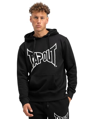 Tapout Sudadera con Capucha para Hombre Lifestyle Basic Black/White, Blanco/Negro, M, 940006