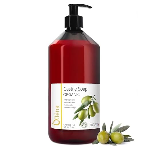 Oïléna AUTÉNTICO JABÓN DE CASTILLA ECOLÓGICO Aceite de Oliva Limpiador Manos Corporal Pelo Gel limpiador Facial Cocina Ropa Jabón Coche 1000 ml Jabon Castilla Líquido