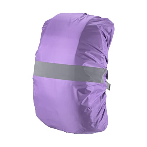PATIKIL 30-40L Waterproof Backpack Rain Cover, Non-Slip Backpack Cover with Reflective Strap Stay Dry for Hiking, Camping, Hunting, S, Purple