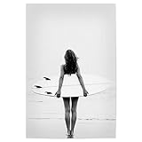 artboxONE Poster 30x20 cm Natur Surf Girl hochwertiger 