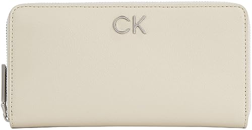 Calvin Klein RE-Lock Z/A Wallet LG PBl, Damen Geldbörsen, Stoney Beige,