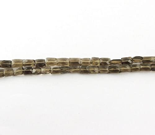 Quartz fumé briolette facettée chicklet 6mmx5mm-12mmx6mm fil 10 pouces SB11