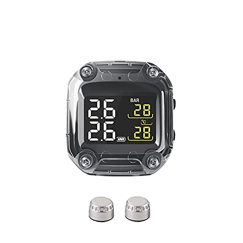 Sistema de Control de presión de neumáticos M3-C. Moto inalámbrica. TPMS. Sistema de Control de presión de neumáticos Real Externo Universal 2 sensores internos externos Pantalla LCD
