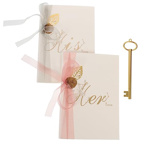 Cartes de voeux de mariage en lot de 2 élégants livrets de discours pour cérémonies romantiques