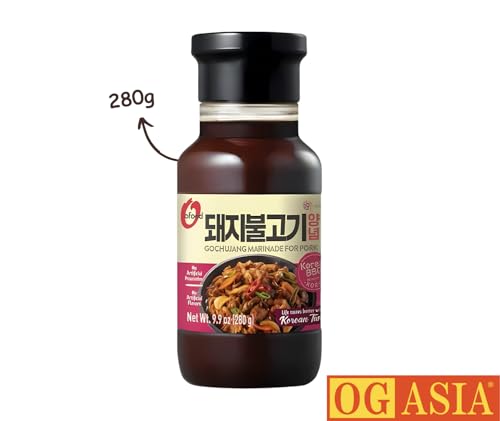 O’Food Gochujang Marinade für Schweinefleisch – Korean BBQ Sauce für Bulgogi – OG ASIA – 280g Flasche