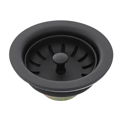 Danco 11090 Kitchen Sink Assembly with Strainer Basket and Drain Stopper, Matte Black