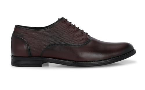 Image of MACTREE Men's Genuine Leather Derby Lace Up Formal Shoes