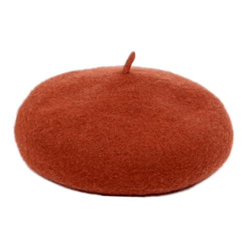 BESPORTBLE Autumn Fashionable Wool Beret Hat for Women Caramel Color Stylish All Match Accessory for Cold Weather