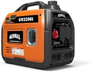GENMAX Portable Inverter Generator,3200W ultra-quiet gas engine & RV Ready, EPA Compliant, Eco-Mode Feature, Ultra Lightweight for Backup Home Use & Camping (GM-3200i)