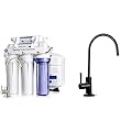 iSpring RCC7 Under Sink Reverse Osmosis System + iSpring GA1-ORB Lead-Free Faucet