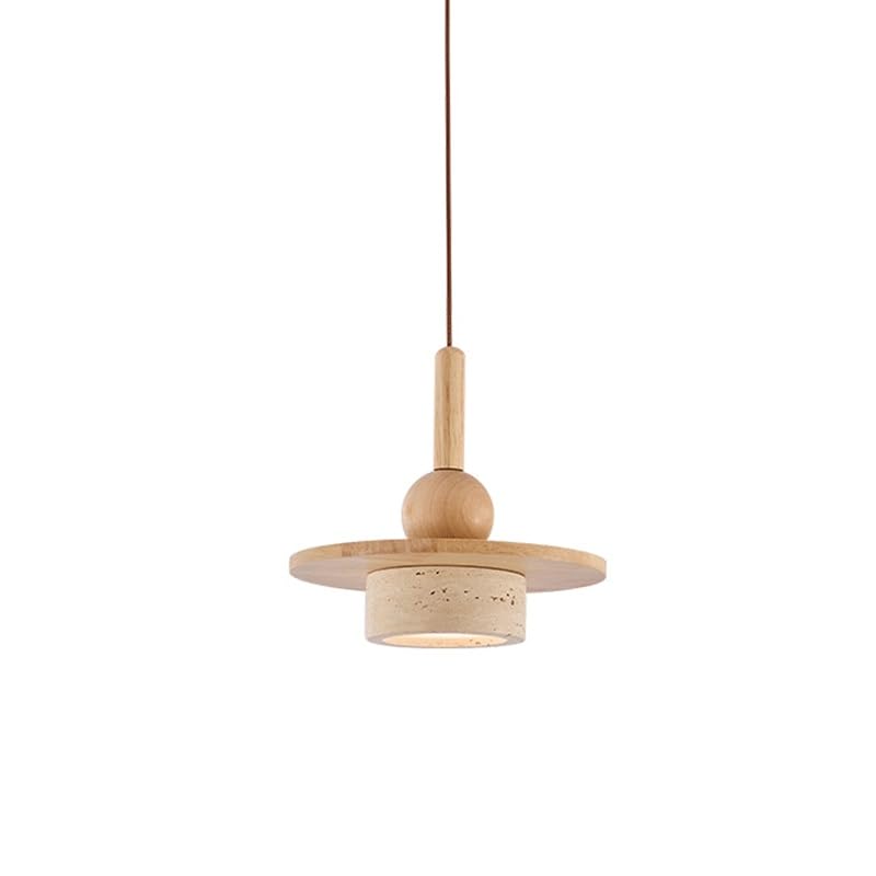 Éclairage de suspension en pierre naturelle LED de style nordique