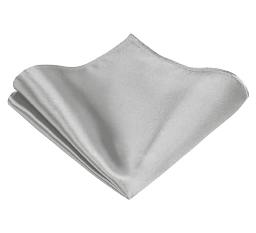 Image of TIE G Solid Satin Woven dyed Color Formal Black Necktie and Pocket Square Sets in Gift Box
