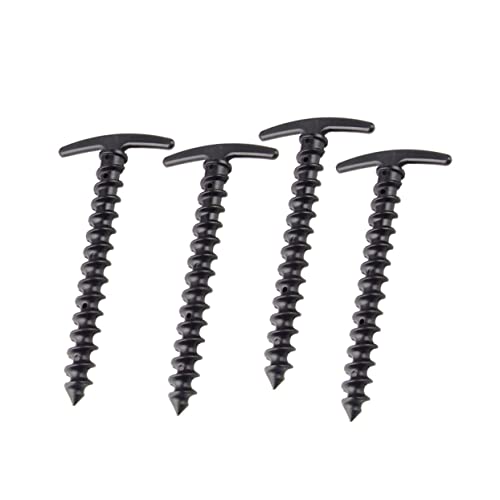 Happyyami Strong Nylon Floor Nails 10 Pcs Screw in Tent Pegs for Beach Tent Sand Anchor